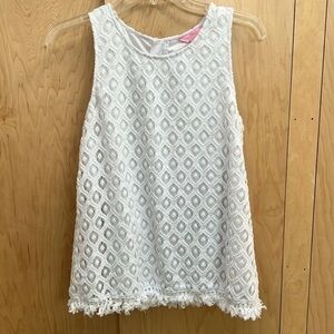 Lilly Pulitzer Women's White and Gold Blouse size M